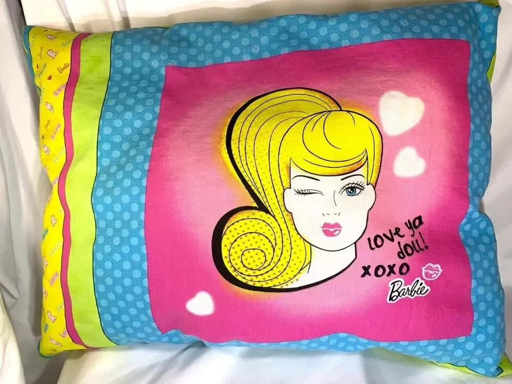 Vintage Barbie Pillow ( standard size) HTF rare ! Two sided